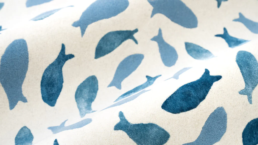 Fish Swirl Blue Rug - Image 6