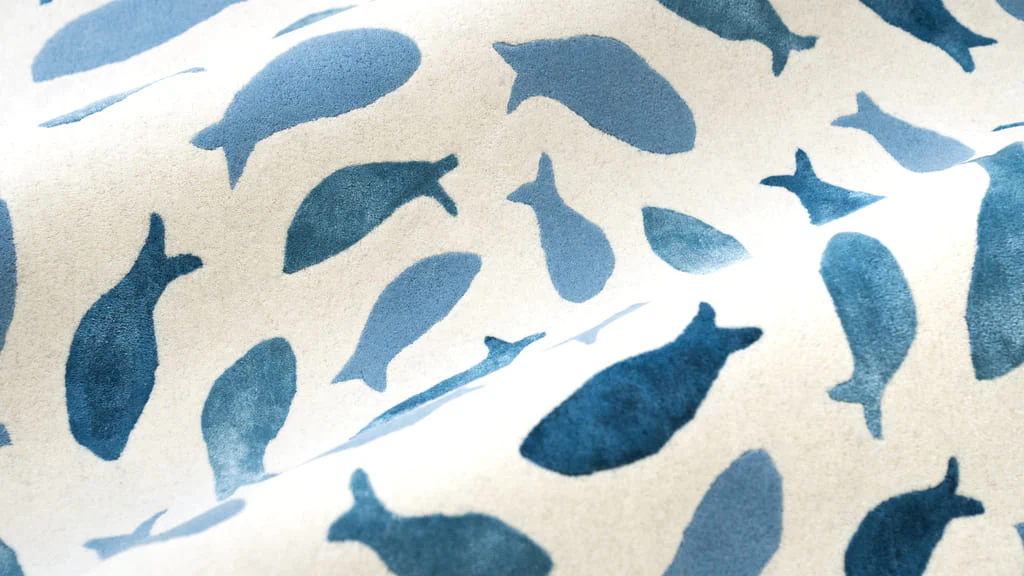 Fish Swirl Blue Rug - Image 7