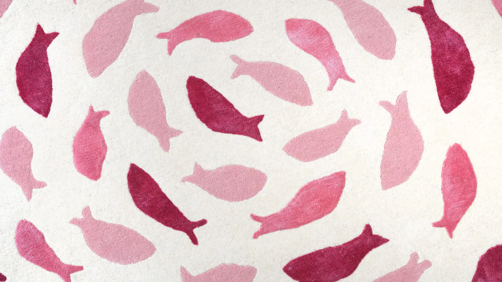 Fish Swirl Pink Rug - Image 3