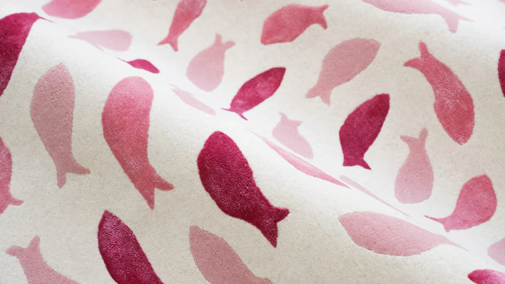 Fish Swirl Pink Rug - Image 5