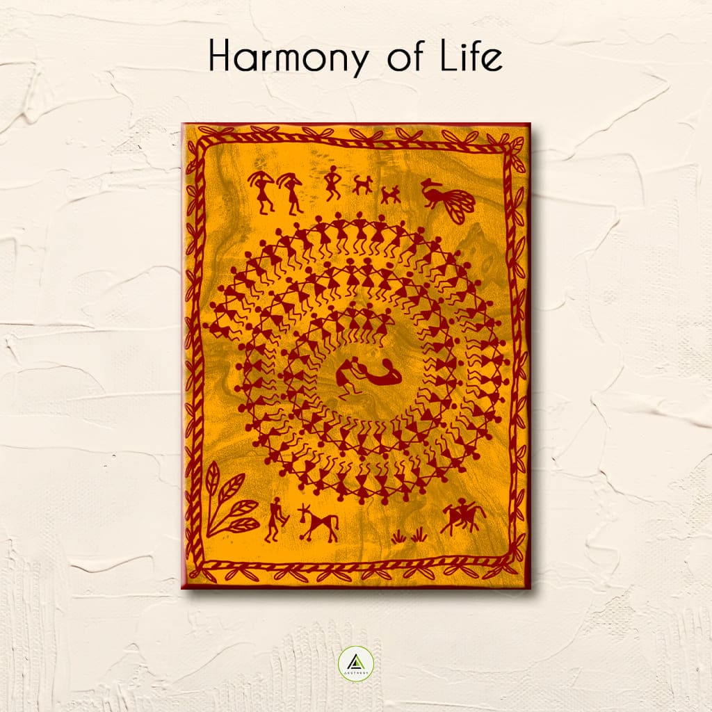 Harmony of Life : Warli Art Painting - Image 2