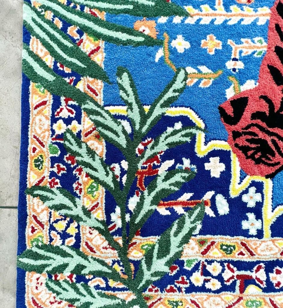 Red Tiger Handmade Rug - Image 6