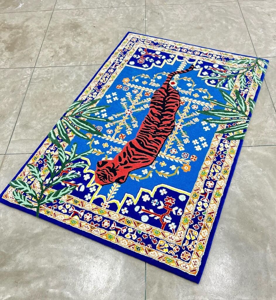 Red Tiger Handmade Rug - Image 7